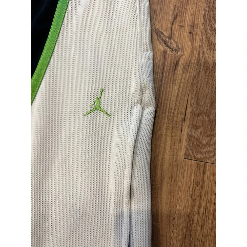 Air Jordan Mens XXL Tracksuit Jacket Pants Set Jumpman Mesh Black Lime Green XXL
